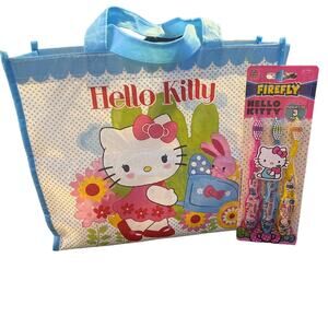 Hello kitty RARE small canvas bag & pack of toothbrushes